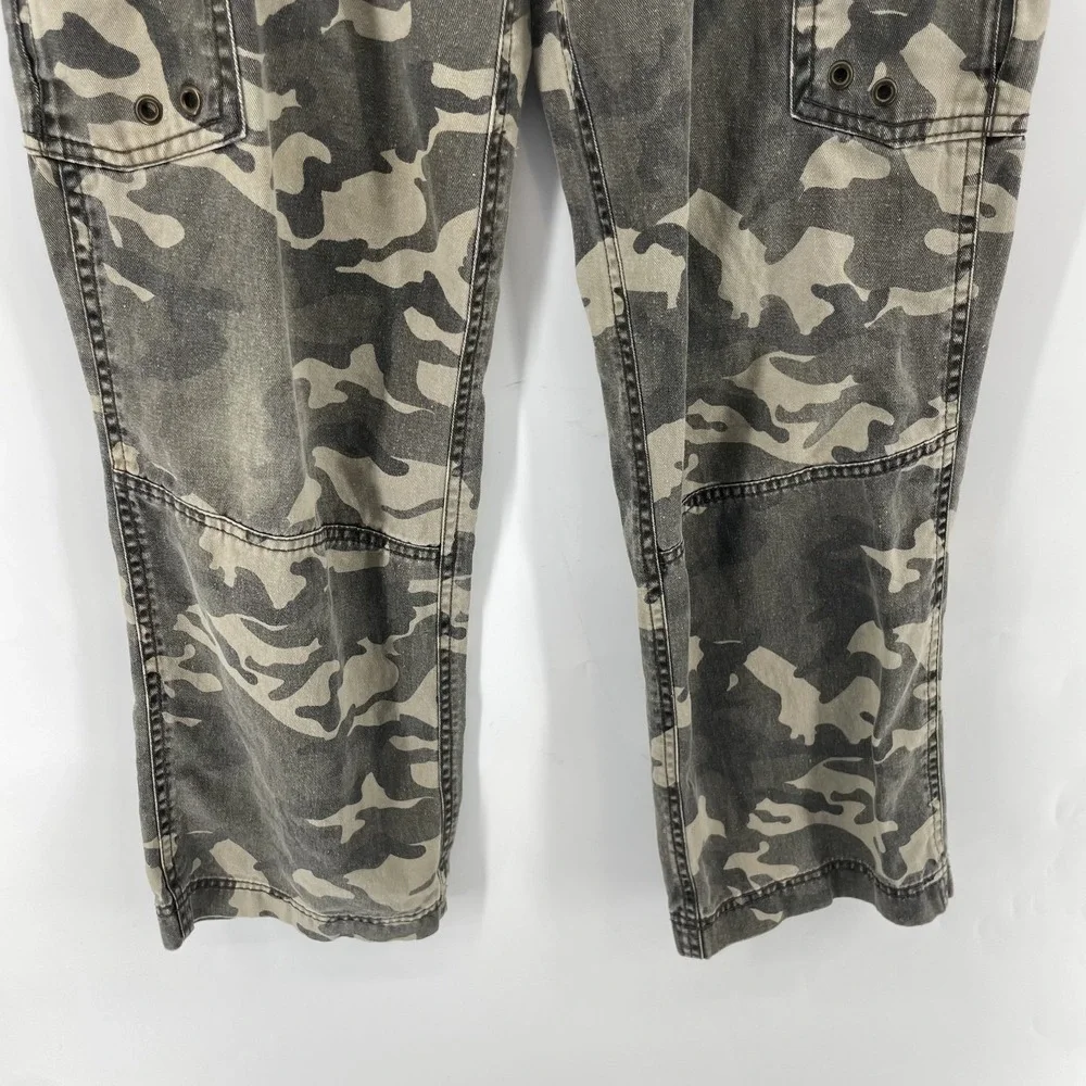 Vtg One Tuff Brand OTB Camo Cargo Pants Boys Youth 12 Hunting Grunge 24